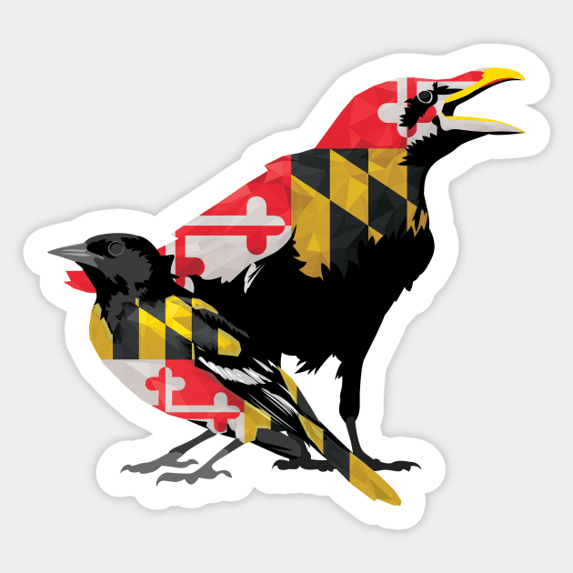 Birds of Maryland Sticker by polliadesign